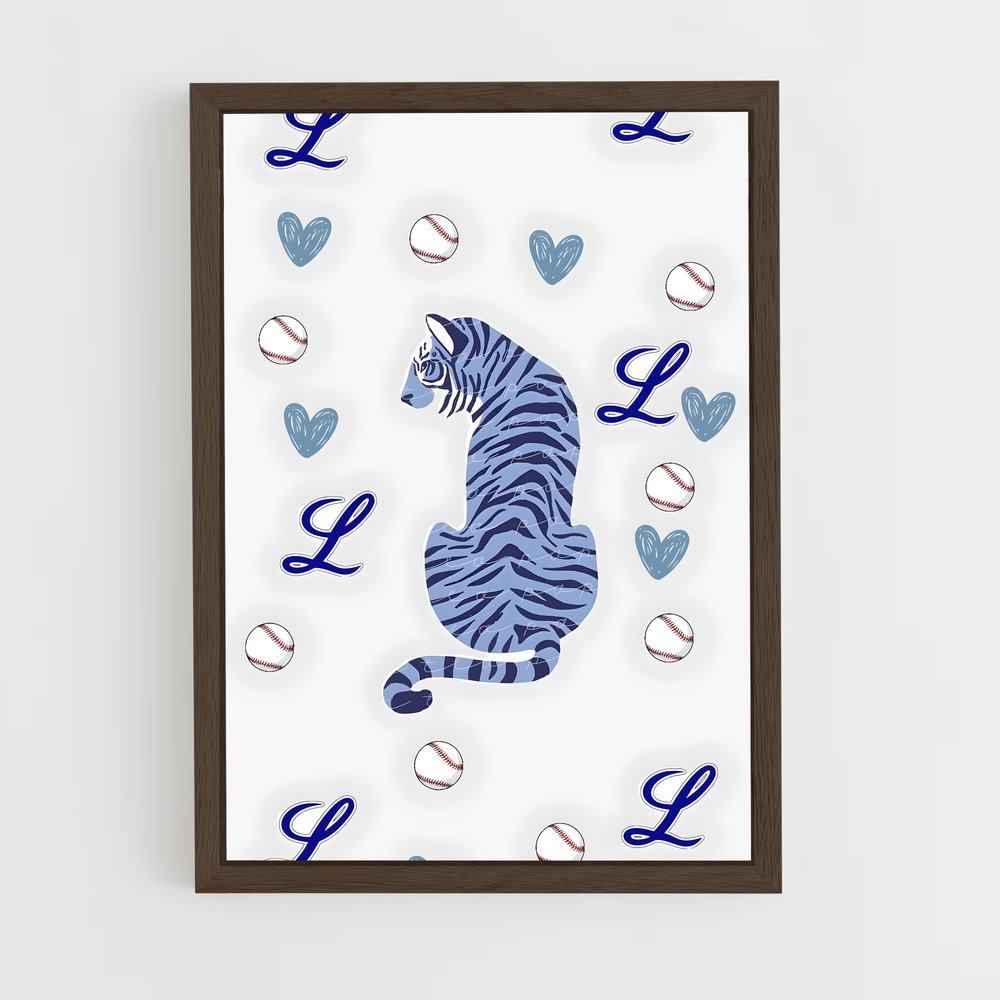 Poster Tigre Azur – affiche Baseball (vue 5)